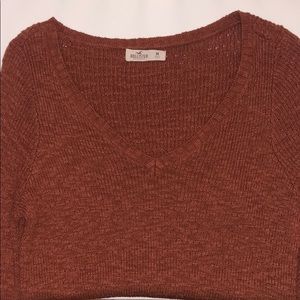 Burnt Orange Hollister v-neck sweater